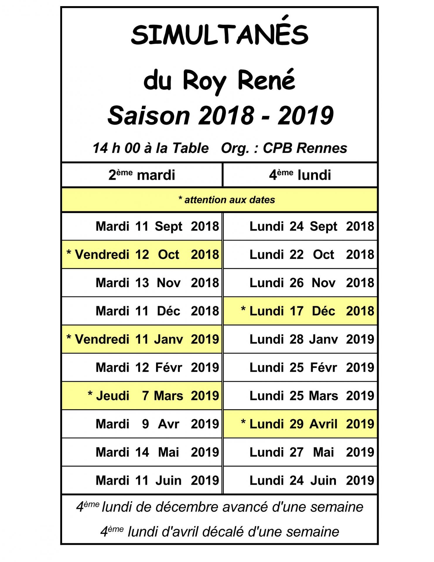 Roy René 2018 2019